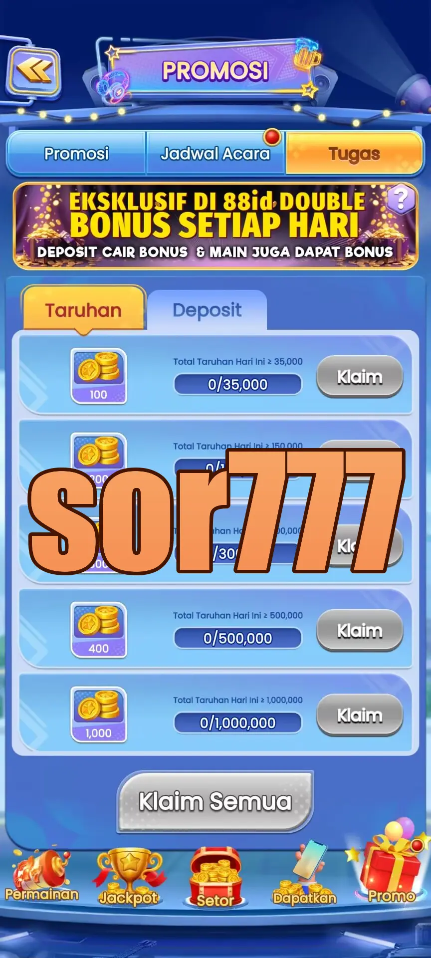 sor777 Masuk